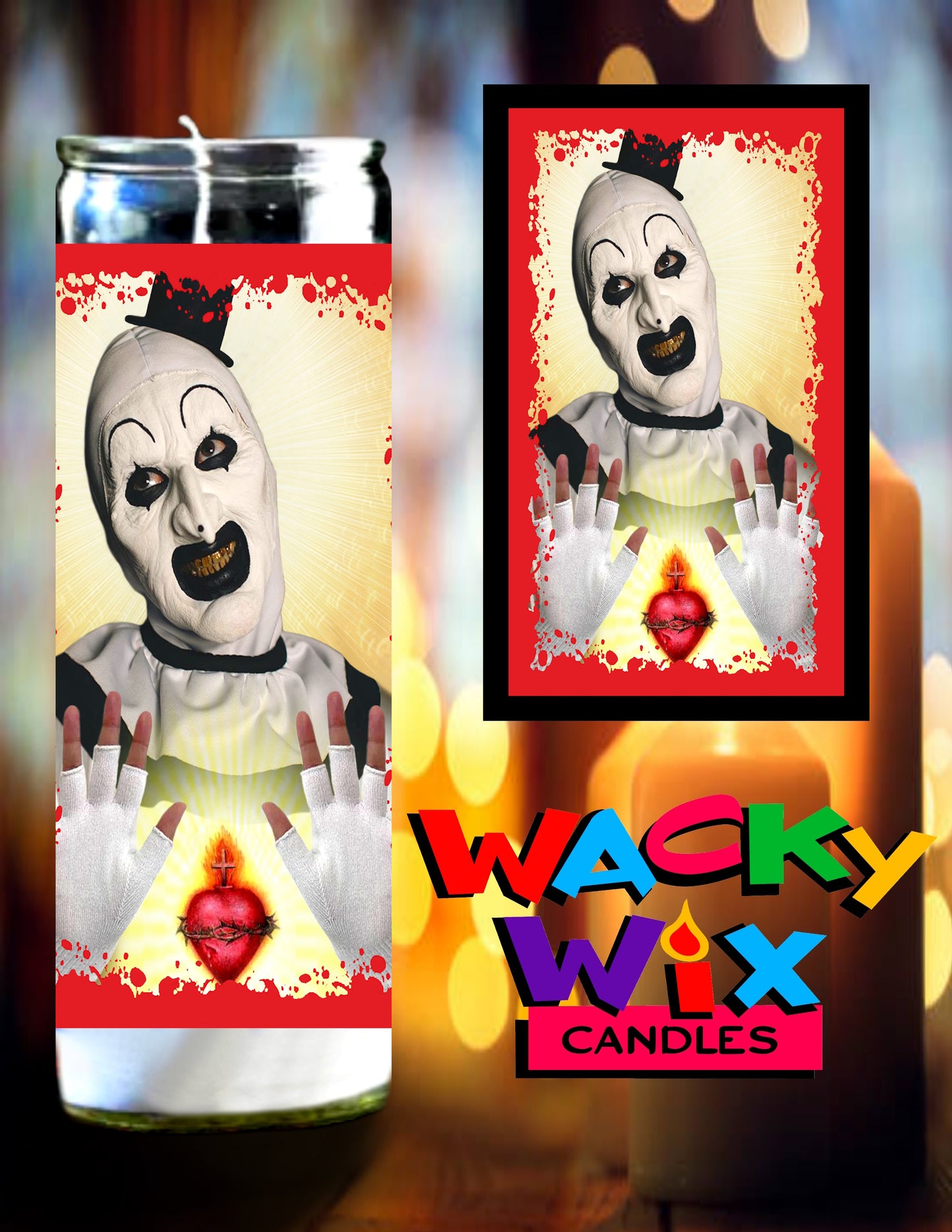 Terrifier - Art the Clown Prayer Candle