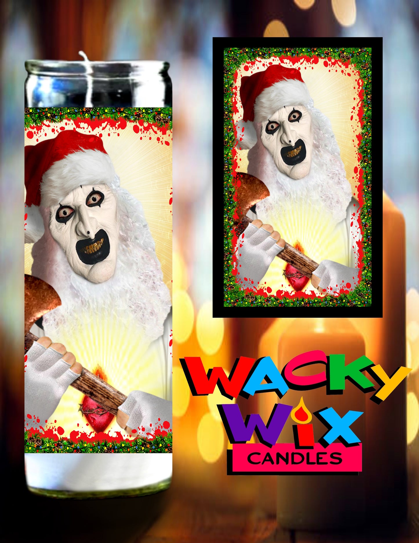 Terrifier - Santa Art the Clown Prayer Candle