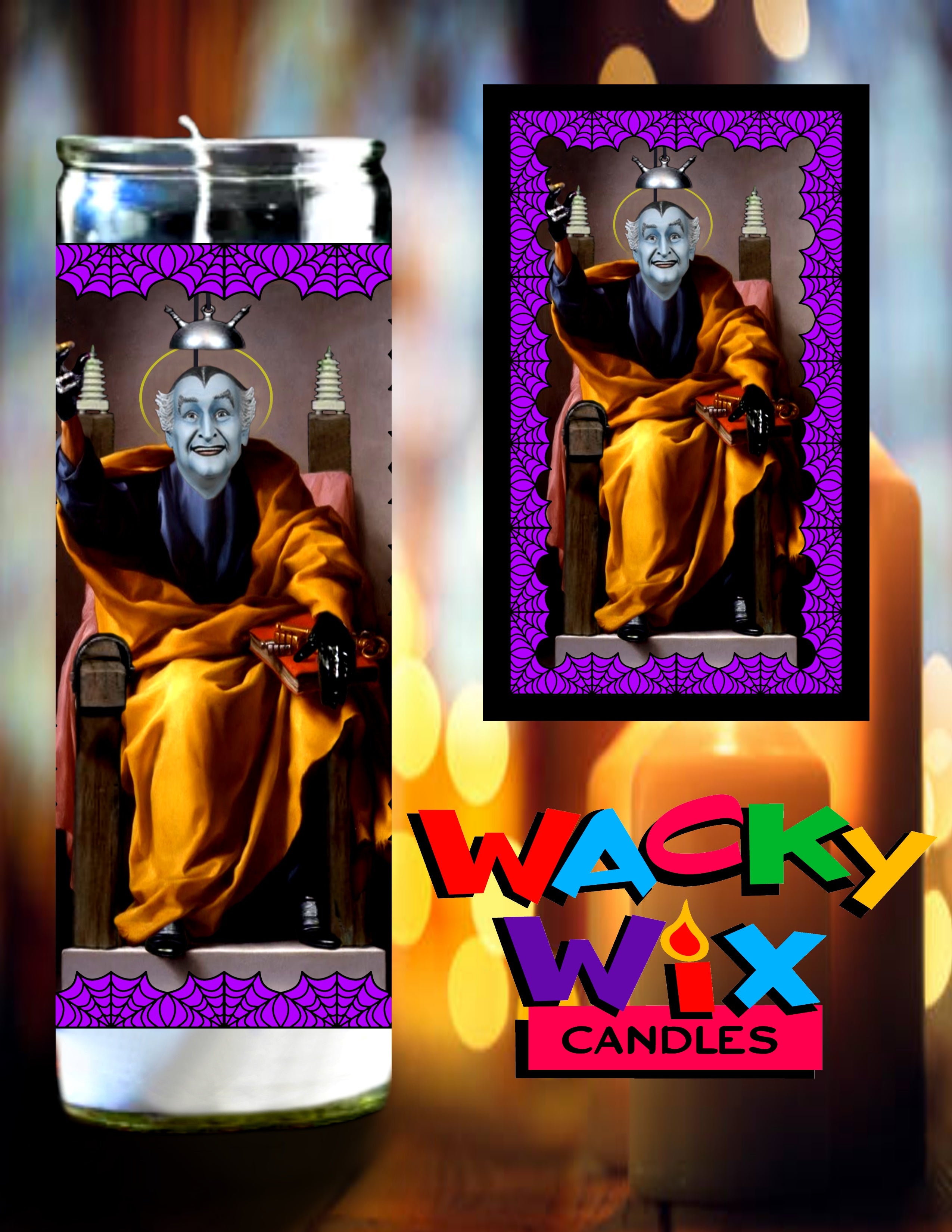 The Munsters Grandpa Prayer Candle Wacky Wix