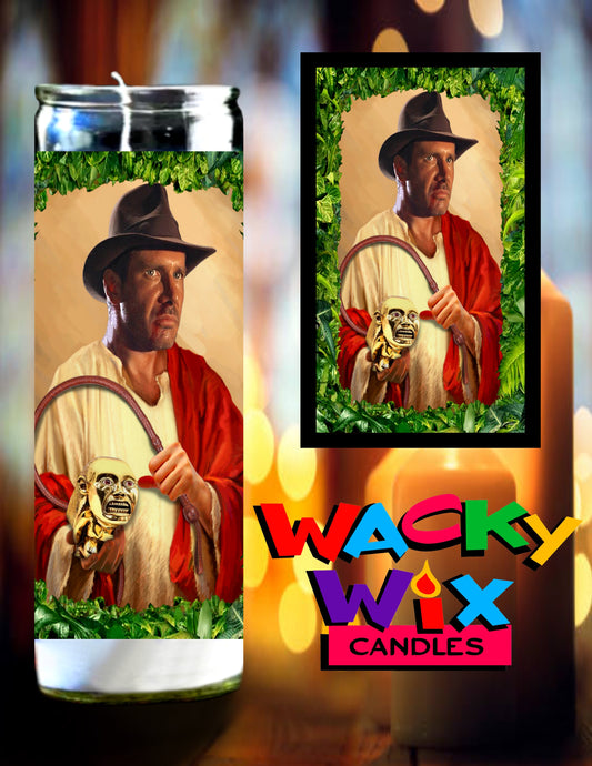 Indiana Jones Prayer Candle