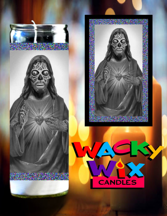 B&W ONLINE EXCLUSIVE They Live - Blue Alien Prayer Candle