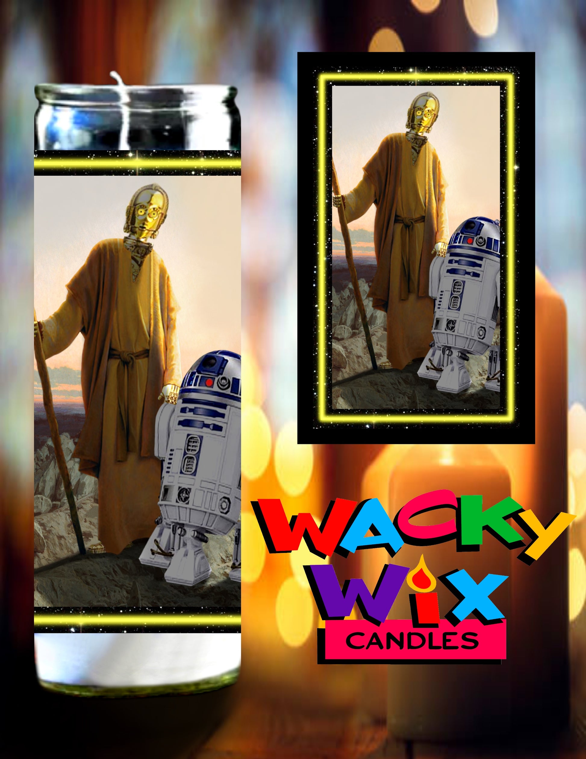 Star Wars - C3PO & R2D2 Prayer Candle