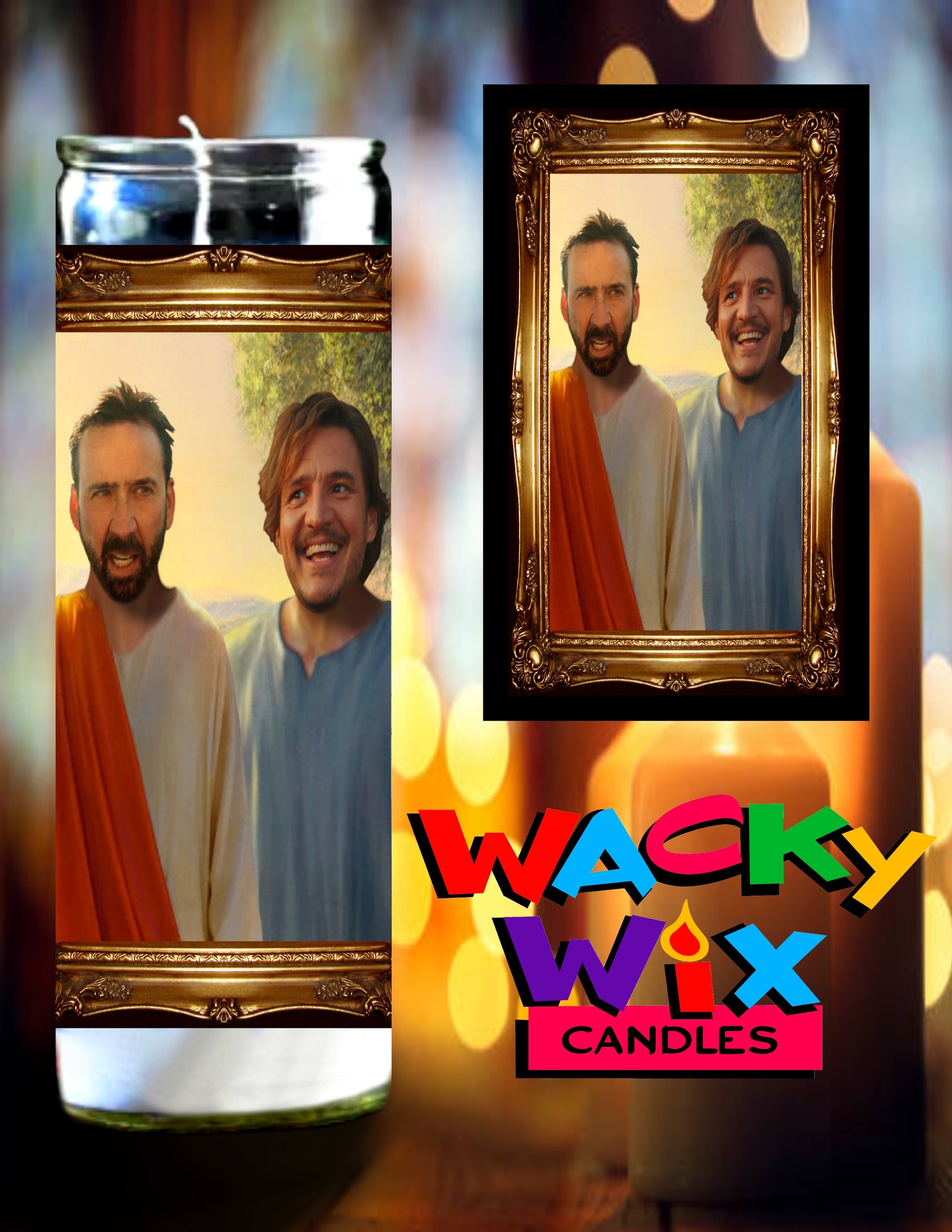 Nicolas Cage & Pedro Pascal Prayer Candle