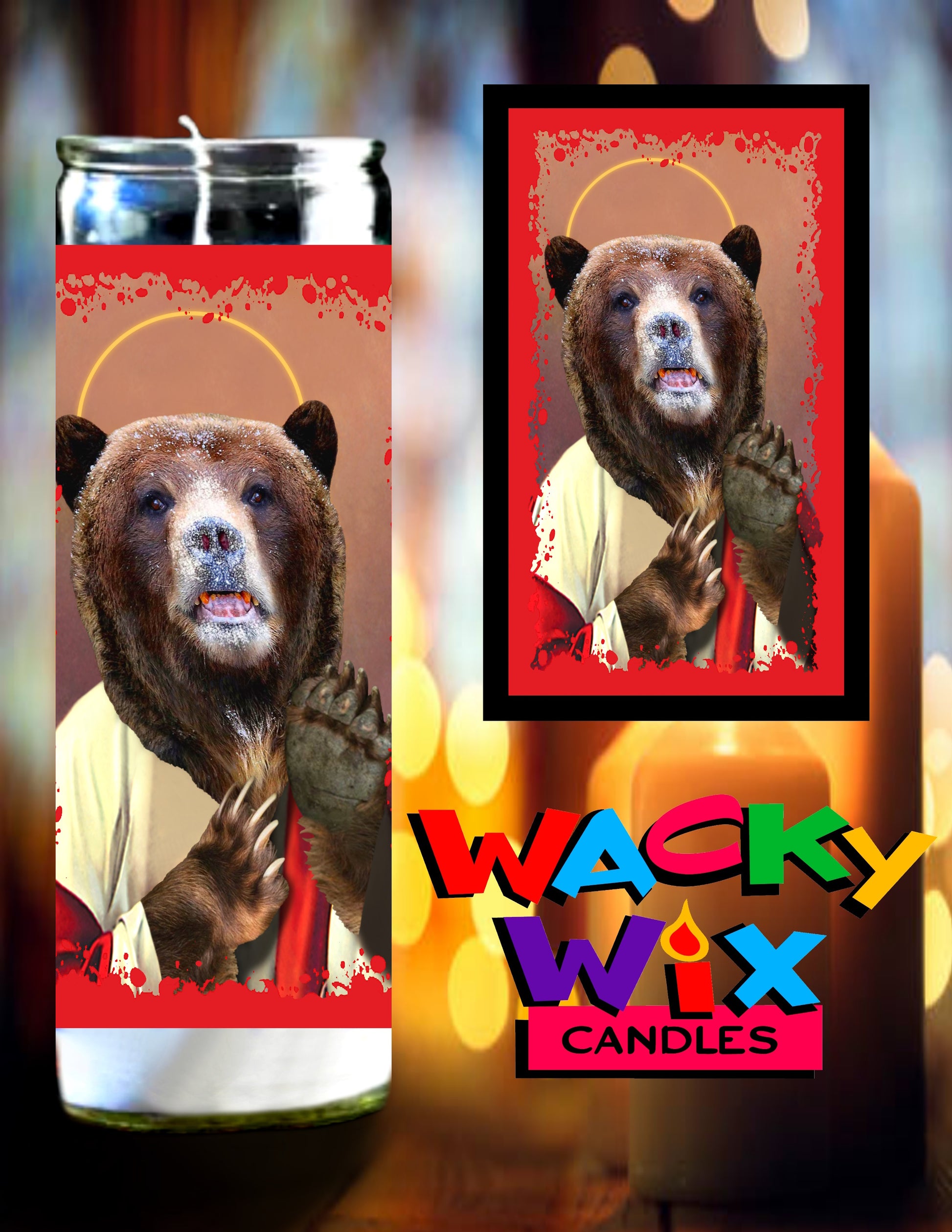 Cocaine Bear Prayer Candle