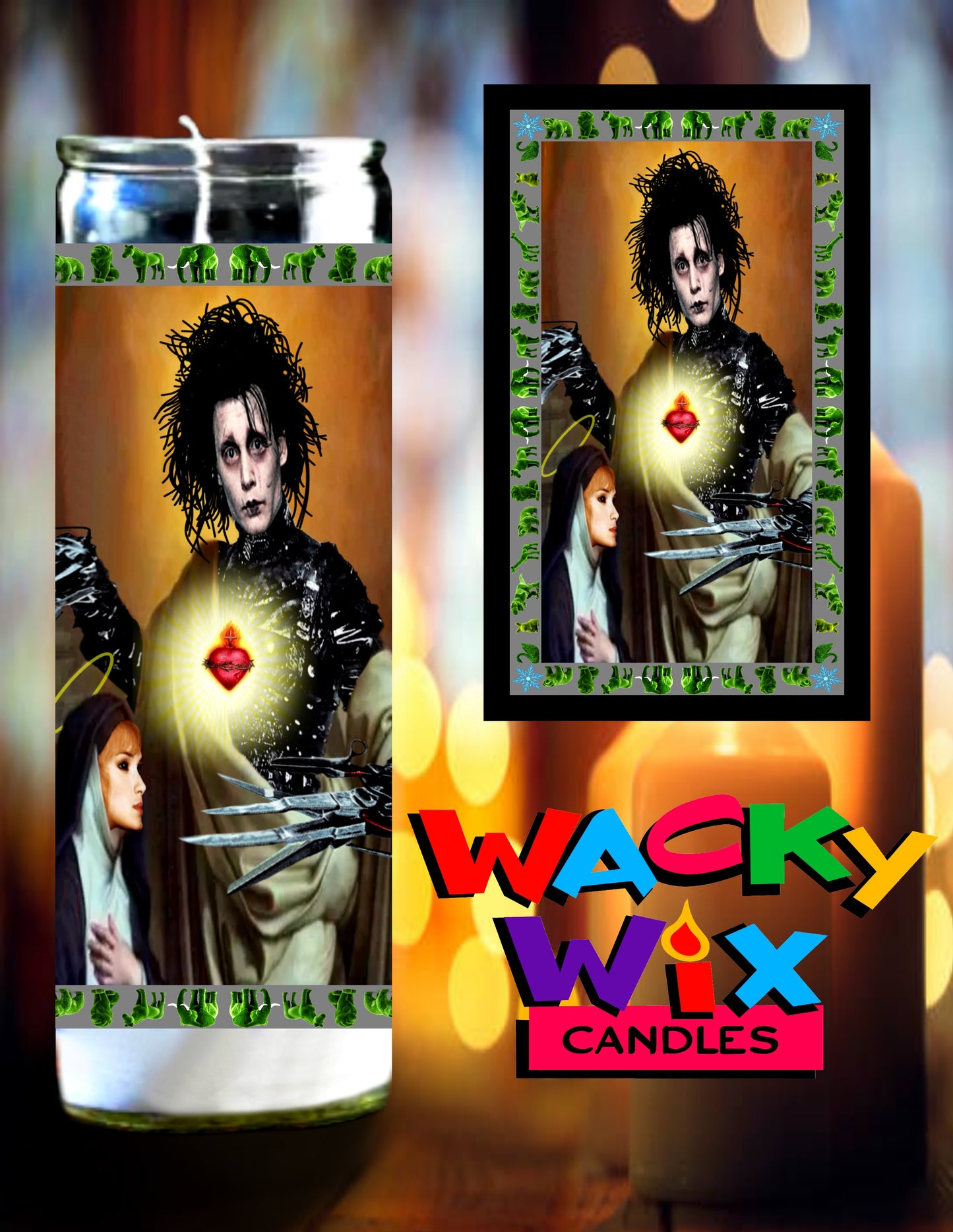 Edward Scissorhands Prayer Candle