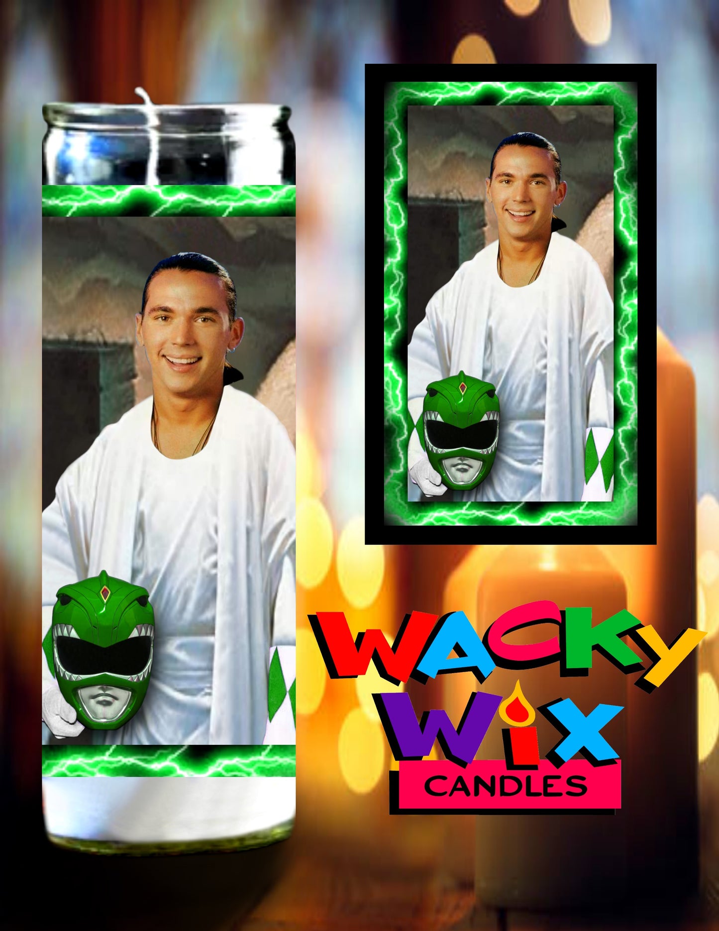 Mighty Morphin Power Rangers - Green Ranger Tommy Prayer Candle