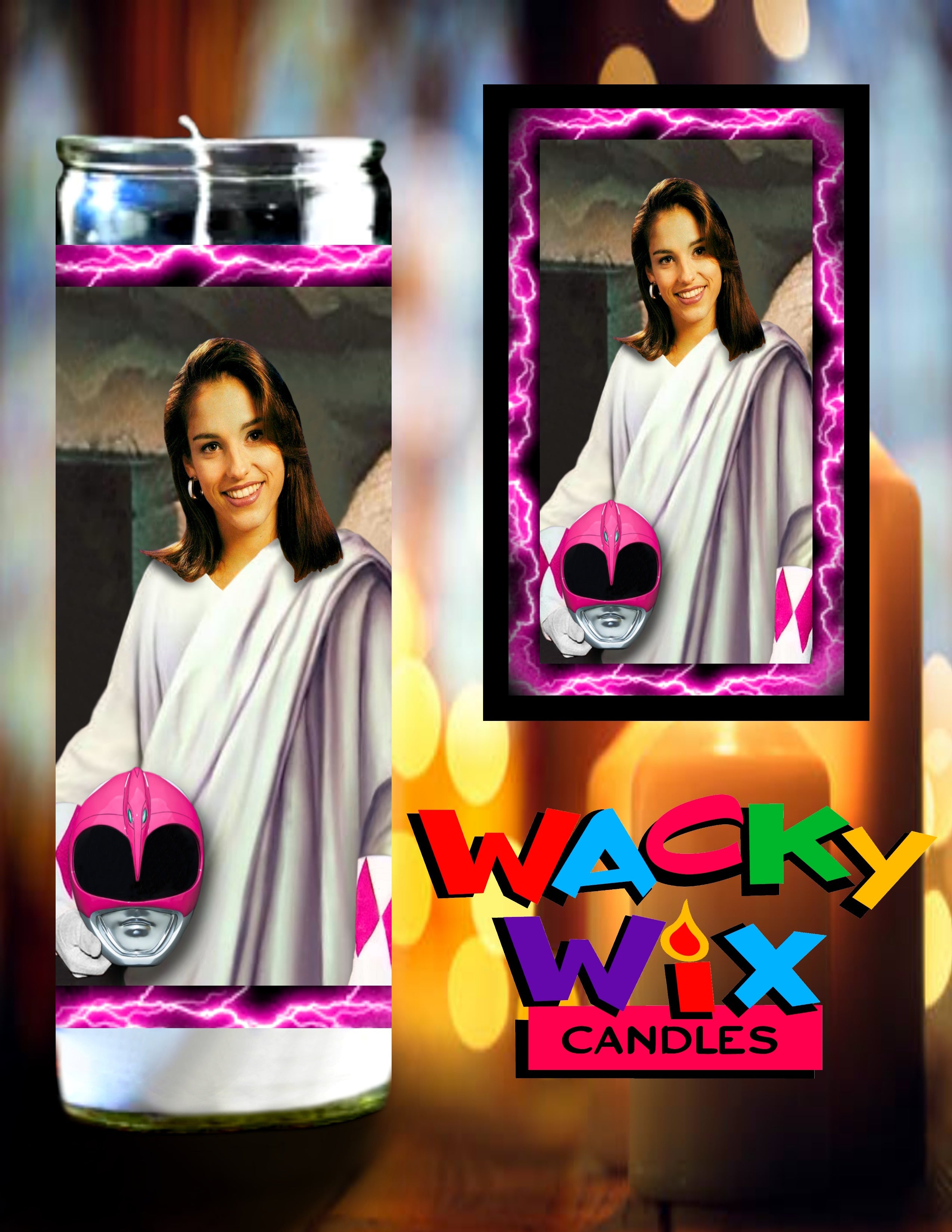 Mighty Morphin Power Rangers - Pink Ranger Kimberly Prayer Candle ...