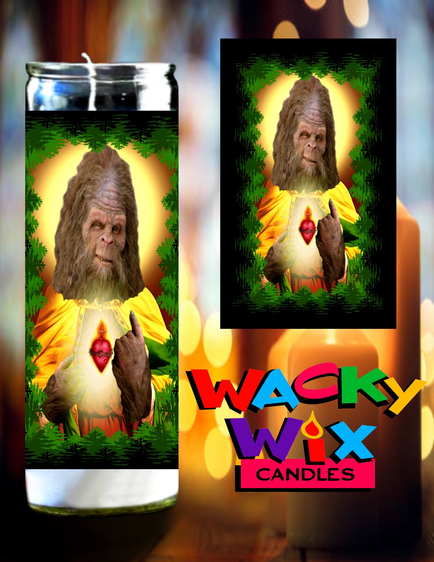 Sasquatch Prayer Candle