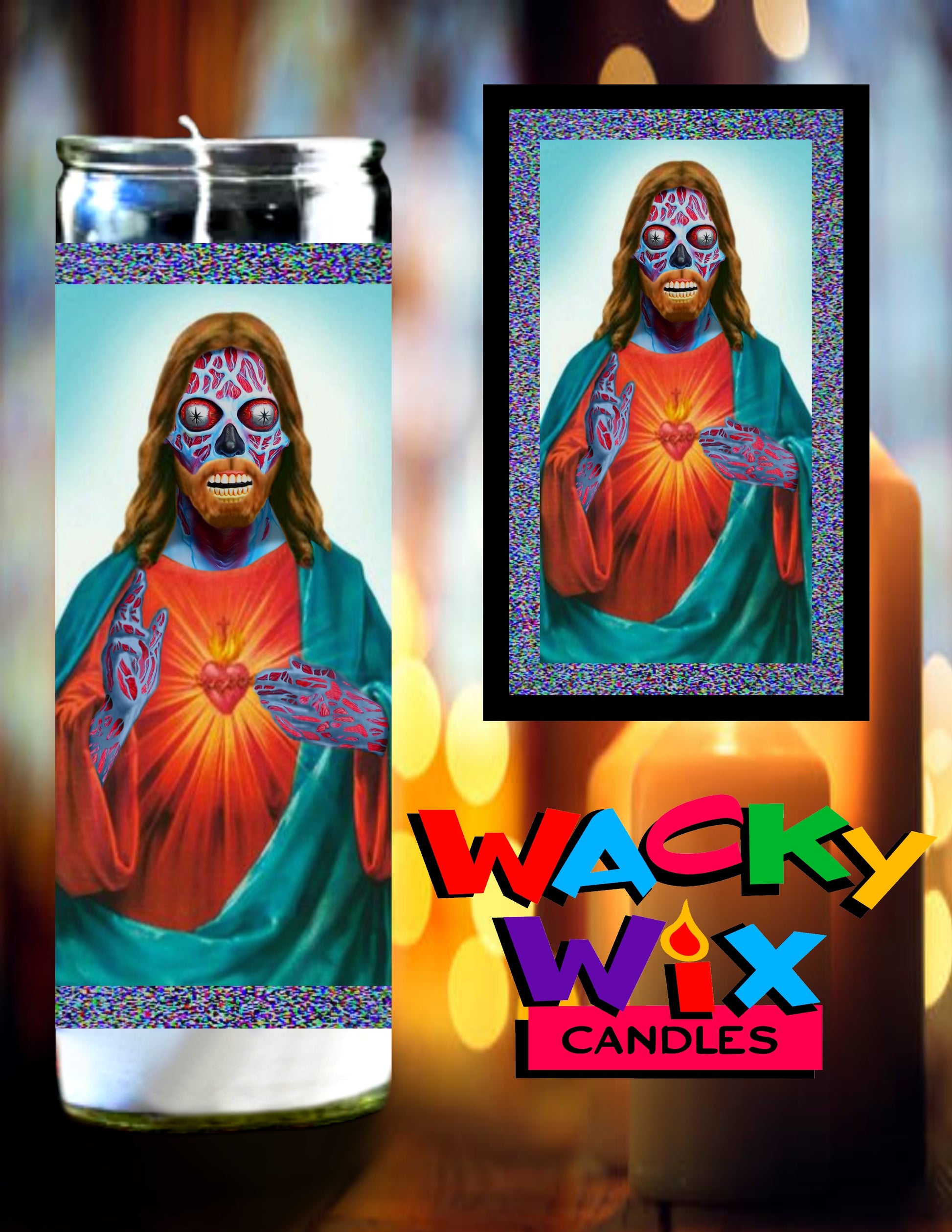 They Live - Blue Alien Prayer Candle