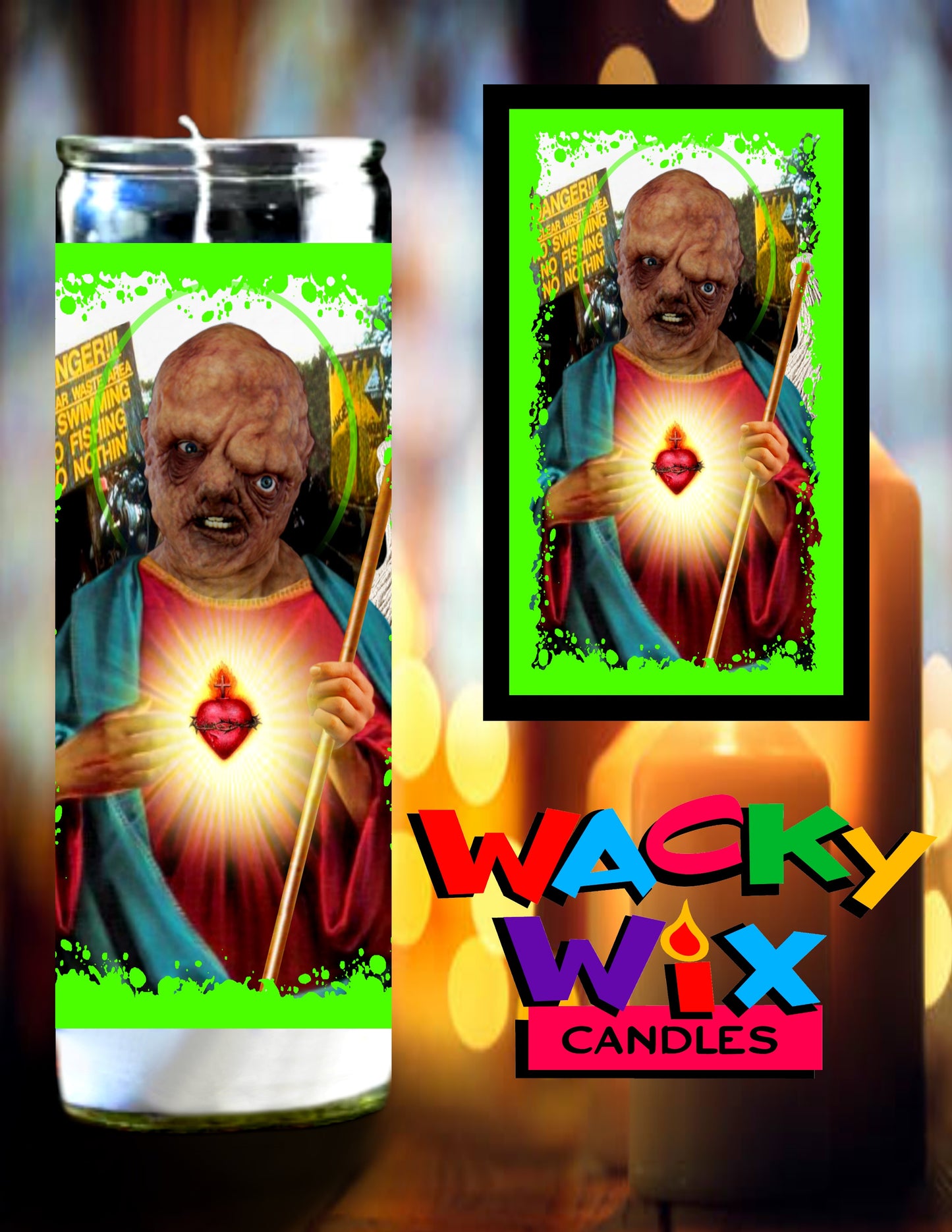 Toxic Avenger Prayer Candle