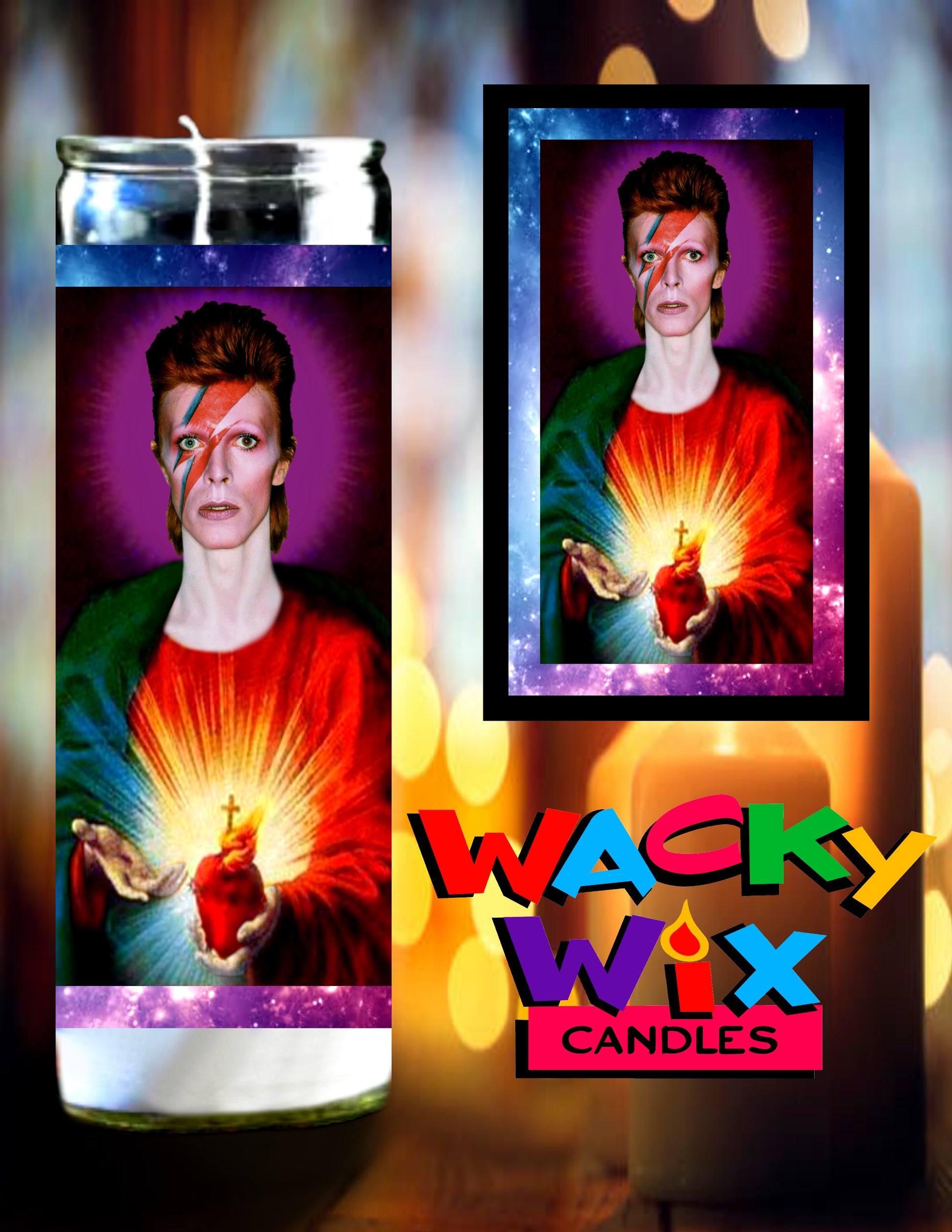 Ziggy Stardust Prayer Candle